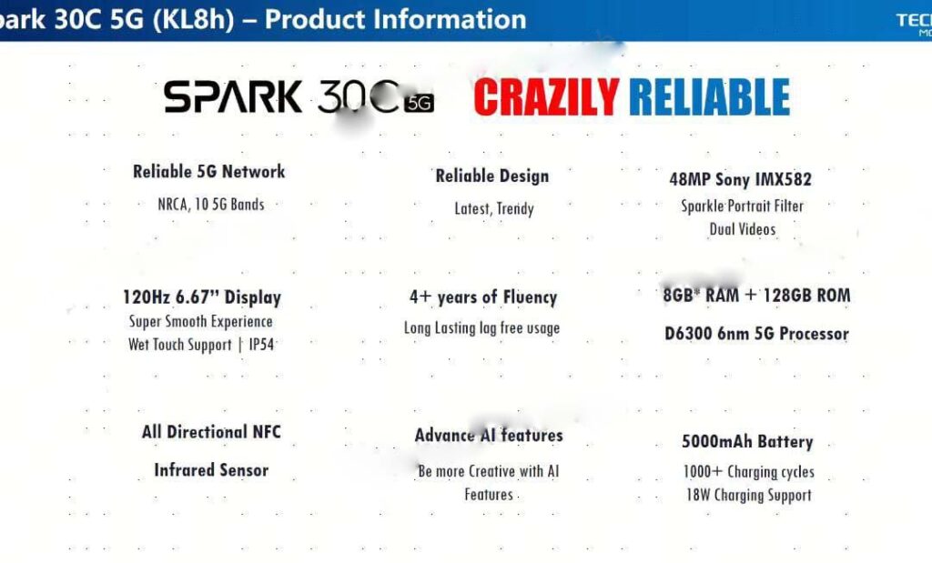 گوشی تکنو Spark 30C 5G راهی بازارهای بیشتری می شود