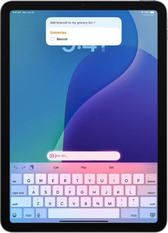 می توانید درخواست SIRI خود را طبق معمول تایپ کنید