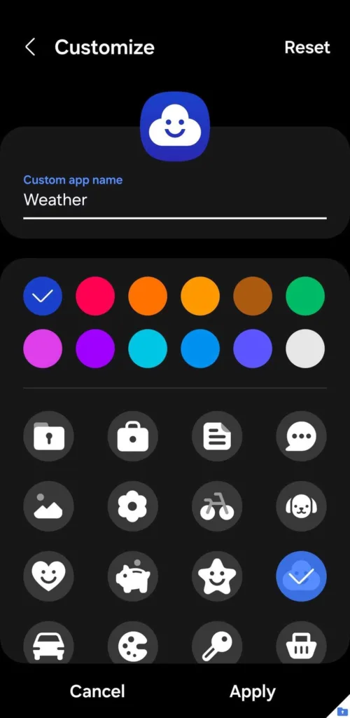 گزینه افزودن پوشه امن به صفحه برنامه‌ها (Add Secure Folder to Apps screen) را غیرفعال کنید.
