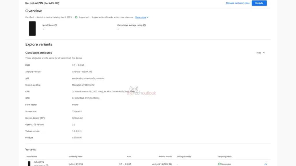 آیتل A95 5G