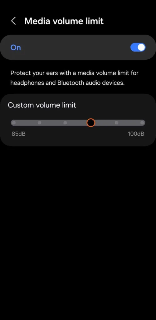 Media volume limit