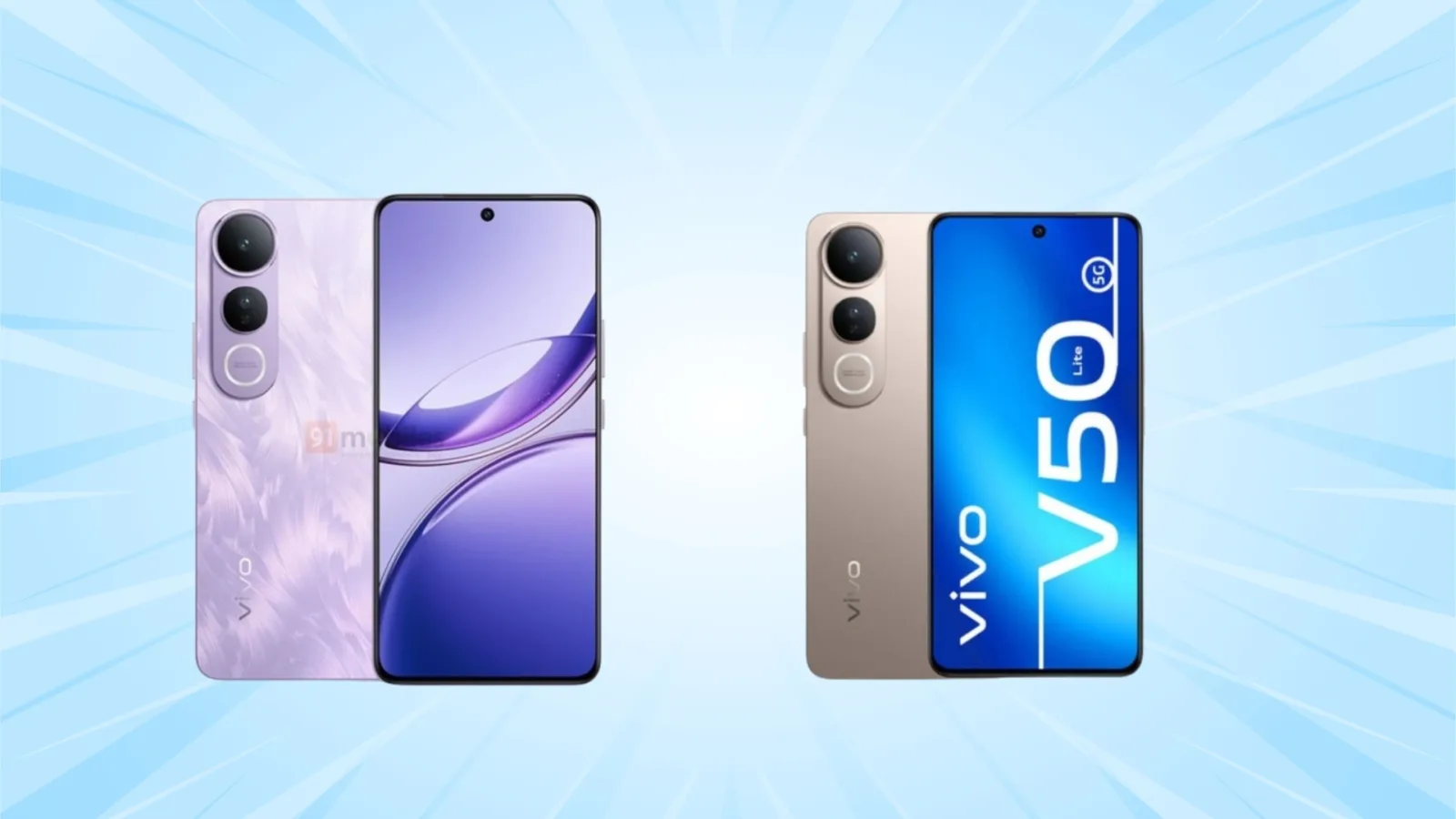 تصویر رندر سری گوشی ویوو V50 Lite آشکار شد