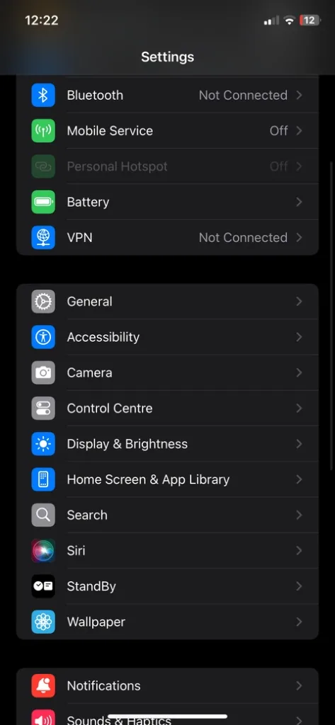 برو به Settings > Accessibility > Touch